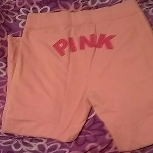 Womens pink capri sweat pants
